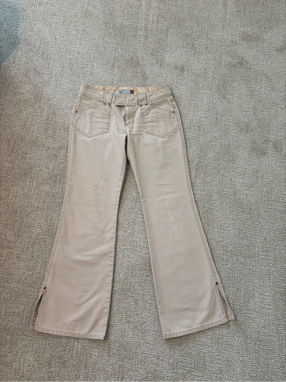 Old Navy Beige Wide Leg Jeans